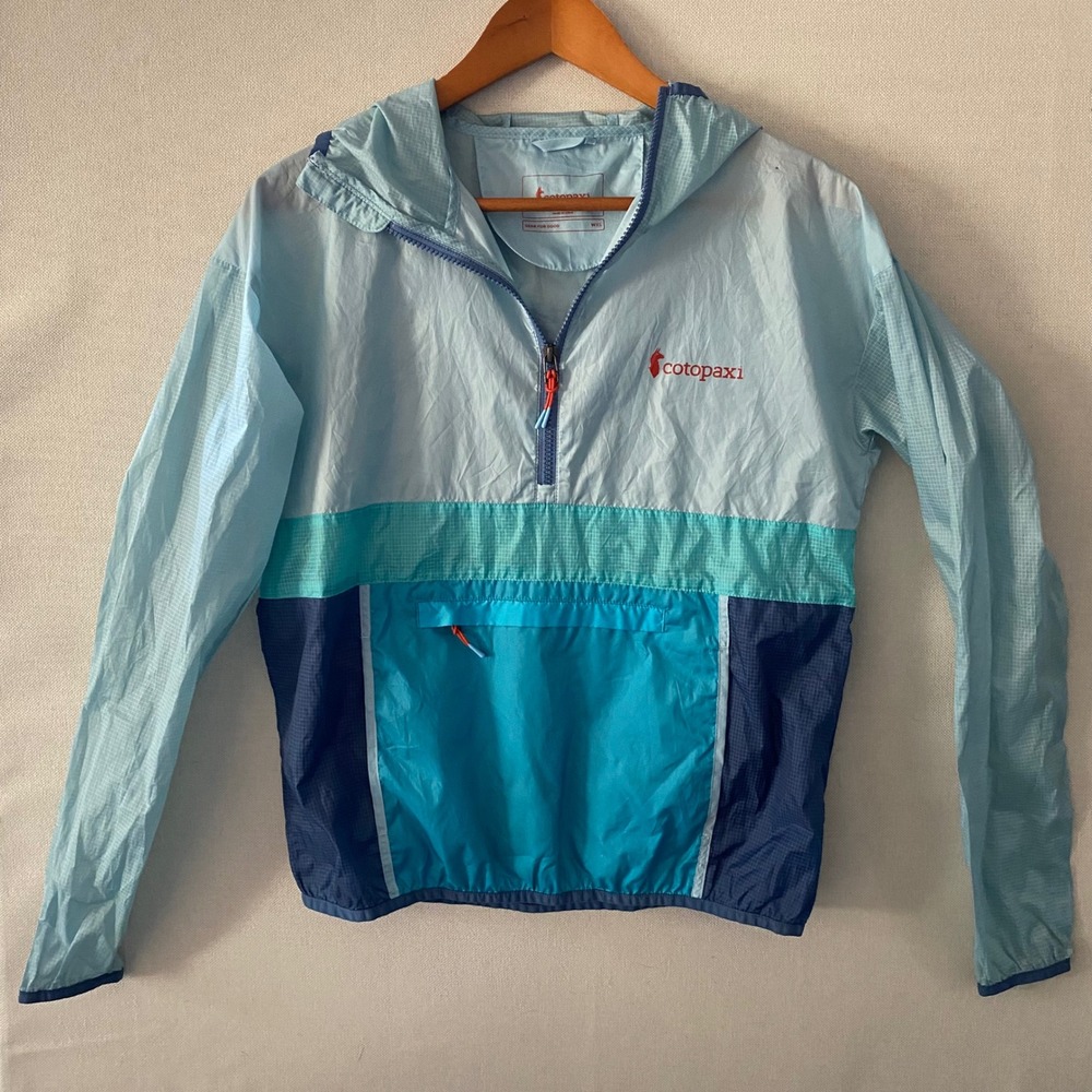 Cotopaxi Teca Half-Zip Windbreaker Jacket Blue Colorblock Womens XS
